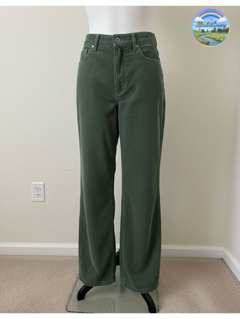 Women's Vintage High Waist Wide Leg Corduroy Pants